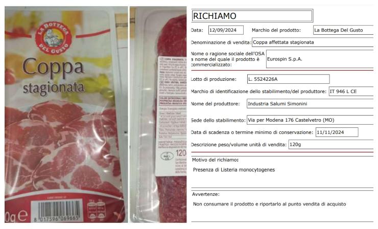 Salumi Eurospin ritirati: salute rischio