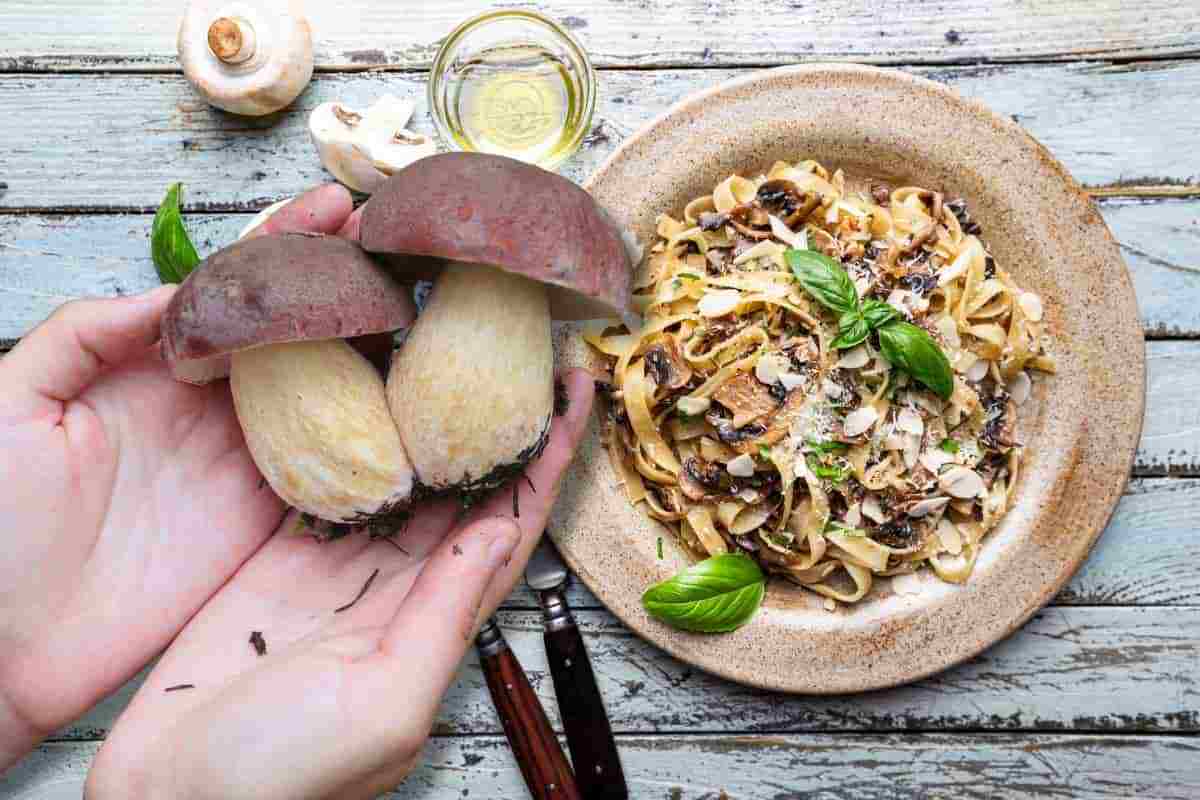 tagliatelle light con i funghi